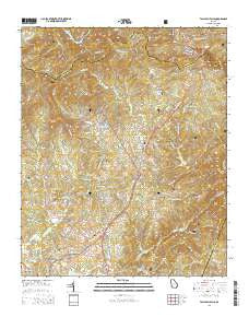 Tallulah Falls Georgia Current topographic map, 1:24000 scale, 7.5 X 7.5 Minute, Year 2014