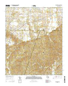 Taylorsville Georgia Current topographic map, 1:24000 scale, 7.5 X 7.5 Minute, Year 2014
