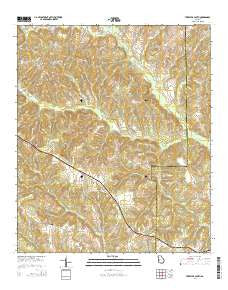 Tazewell South Georgia Current topographic map, 1:24000 scale, 7.5 X 7.5 Minute, Year 2014