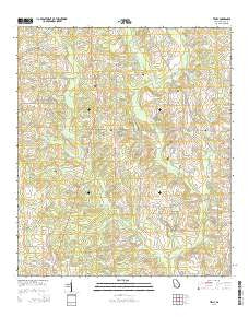 Tempy Georgia Current topographic map, 1:24000 scale, 7.5 X 7.5 Minute, Year 2014