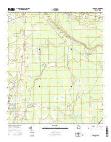 Tenmile Bay Georgia Current topographic map, 1:24000 scale, 7.5 X 7.5 Minute, Year 2014