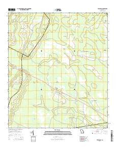 Thalmann Georgia Current topographic map, 1:24000 scale, 7.5 X 7.5 Minute, Year 2014