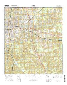 Thomasville Georgia Current topographic map, 1:24000 scale, 7.5 X 7.5 Minute, Year 2014