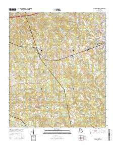 Thomson West Georgia Current topographic map, 1:24000 scale, 7.5 X 7.5 Minute, Year 2014