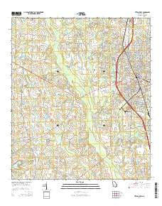 Tifton West Georgia Current topographic map, 1:24000 scale, 7.5 X 7.5 Minute, Year 2014
