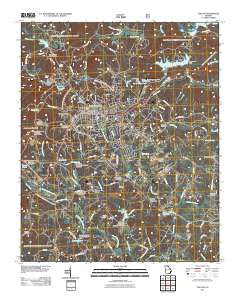 Toccoa Georgia Historical topographic map, 1:24000 scale, 7.5 X 7.5 Minute, Year 2011