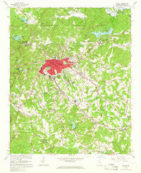 Toccoa Georgia Historical topographic map, 1:24000 scale, 7.5 X 7.5 Minute, Year 1964