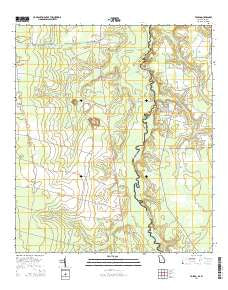 Toledo Georgia Current topographic map, 1:24000 scale, 7.5 X 7.5 Minute, Year 2014
