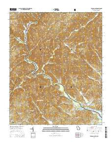 Tugaloo Lake Georgia Current topographic map, 1:24000 scale, 7.5 X 7.5 Minute, Year 2014