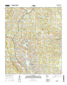 Tyrone Georgia Current topographic map, 1:24000 scale, 7.5 X 7.5 Minute, Year 2014