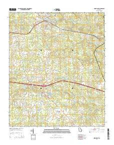 Union Point Georgia Current topographic map, 1:24000 scale, 7.5 X 7.5 Minute, Year 2014