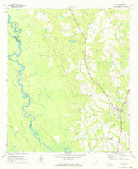Uvalda Georgia Historical topographic map, 1:24000 scale, 7.5 X 7.5 Minute, Year 1970