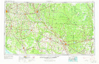 Valdosta Georgia Historical topographic map, 1:250000 scale, 1 X 2 Degree, Year 1954