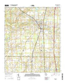 Vienna Georgia Current topographic map, 1:24000 scale, 7.5 X 7.5 Minute, Year 2014