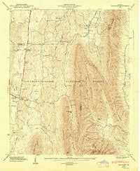 Villanow Georgia Historical topographic map, 1:24000 scale, 7.5 X 7.5 Minute, Year 1947