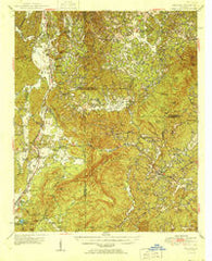 Waleska Georgia Historical topographic map, 1:62500 scale, 15 X 15 Minute, Year 1950