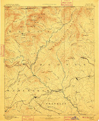 Walhalla Georgia Historical topographic map, 1:125000 scale, 30 X 30 Minute, Year 1892