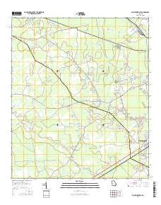 Walthourville Georgia Current topographic map, 1:24000 scale, 7.5 X 7.5 Minute, Year 2014