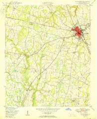 Wanyesboro Georgia Historical topographic map, 1:24000 scale, 7.5 X 7.5 Minute, Year 1950