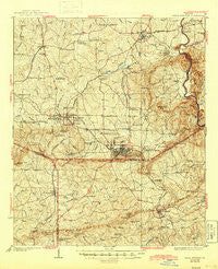 Warm Springs Georgia Historical topographic map, 1:62500 scale, 15 X 15 Minute, Year 1936