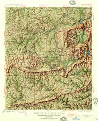 Warm Springs Georgia Historical topographic map, 1:62500 scale, 15 X 15 Minute, Year 1936