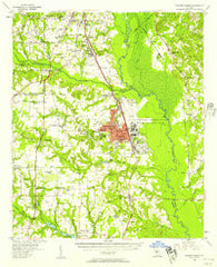 Warner Robins Georgia Historical topographic map, 1:62500 scale, 15 X 15 Minute, Year 1956