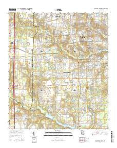 Warner Robins SW Georgia Current topographic map, 1:24000 scale, 7.5 X 7.5 Minute, Year 2014