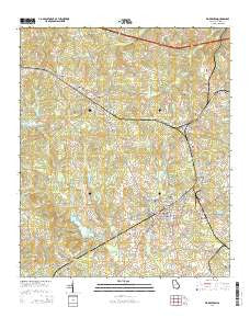 Warrenton Georgia Current topographic map, 1:24000 scale, 7.5 X 7.5 Minute, Year 2014