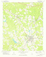 Warrenton Georgia Historical topographic map, 1:24000 scale, 7.5 X 7.5 Minute, Year 1972