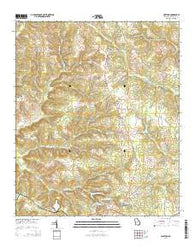 Warthen Georgia Current topographic map, 1:24000 scale, 7.5 X 7.5 Minute, Year 2014