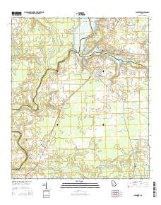 Warwick Georgia Current topographic map, 1:24000 scale, 7.5 X 7.5 Minute, Year 2014