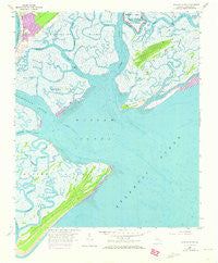 Wassaw Sound Georgia Historical topographic map, 1:24000 scale, 7.5 X 7.5 Minute, Year 1957
