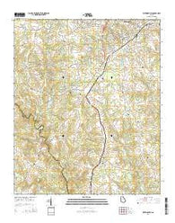 Watkinsville Georgia Current topographic map, 1:24000 scale, 7.5 X 7.5 Minute, Year 2014