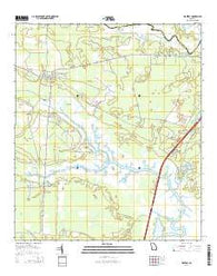 Waverly Georgia Current topographic map, 1:24000 scale, 7.5 X 7.5 Minute, Year 2014