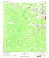 Waycross West Georgia Historical topographic map, 1:24000 scale, 7.5 X 7.5 Minute, Year 1967