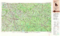 Waycross Georgia Historical topographic map, 1:250000 scale, 1 X 2 Degree, Year 1988
