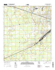 Waycross West Georgia Current topographic map, 1:24000 scale, 7.5 X 7.5 Minute, Year 2014