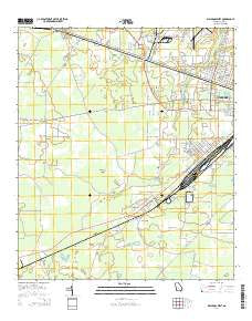 Waycross West Georgia Current topographic map, 1:24000 scale, 7.5 X 7.5 Minute, Year 2014