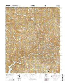 Webb Georgia Current topographic map, 1:24000 scale, 7.5 X 7.5 Minute, Year 2014