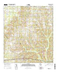 Whigham Georgia Current topographic map, 1:24000 scale, 7.5 X 7.5 Minute, Year 2014