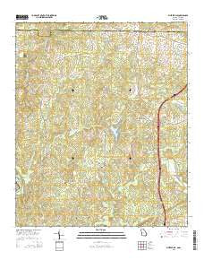 Whitesville Georgia Current topographic map, 1:24000 scale, 7.5 X 7.5 Minute, Year 2014