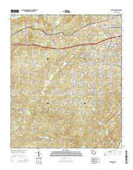 Winston Georgia Current topographic map, 1:24000 scale, 7.5 X 7.5 Minute, Year 2014