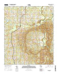 Woodbury Georgia Current topographic map, 1:24000 scale, 7.5 X 7.5 Minute, Year 2014