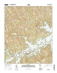 Woodlawn Georgia Current topographic map, 1:24000 scale, 7.5 X 7.5 Minute, Year 2014