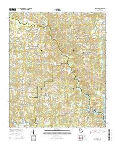 Worthville Georgia Current topographic map, 1:24000 scale, 7.5 X 7.5 Minute, Year 2014