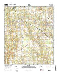 Wrens Georgia Current topographic map, 1:24000 scale, 7.5 X 7.5 Minute, Year 2014