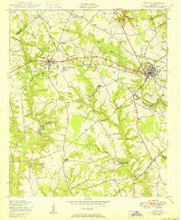 Wrens Georgia Historical topographic map, 1:24000 scale, 7.5 X 7.5 Minute, Year 1950