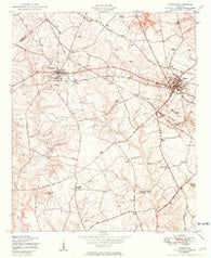 Wrens Georgia Historical topographic map, 1:24000 scale, 7.5 X 7.5 Minute, Year 1950