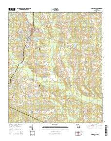 Wrightsville Georgia Current topographic map, 1:24000 scale, 7.5 X 7.5 Minute, Year 2014