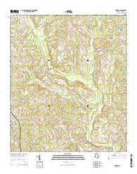 Yonkers Georgia Current topographic map, 1:24000 scale, 7.5 X 7.5 Minute, Year 2014